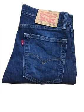 𝅺LEVIS men 510 blue tapered jeans stretchy denim cotton elastane size 31